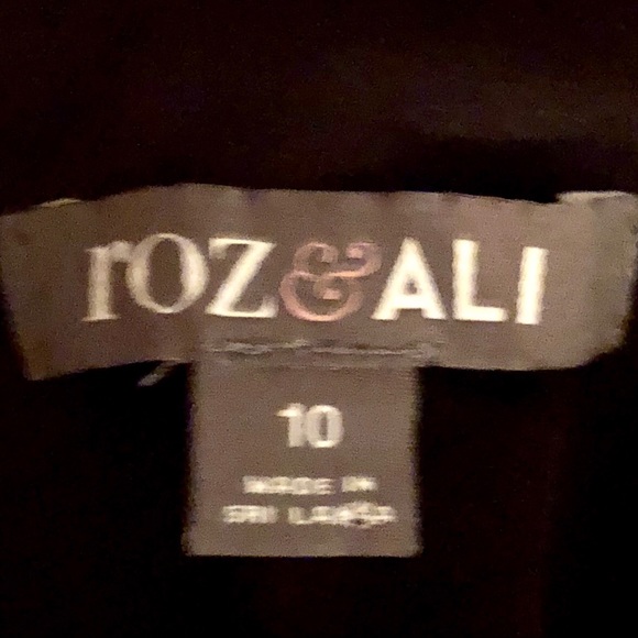 Roz & Ali Black & White Houndstooth Dress Sz 10 - Picture 7 of 8